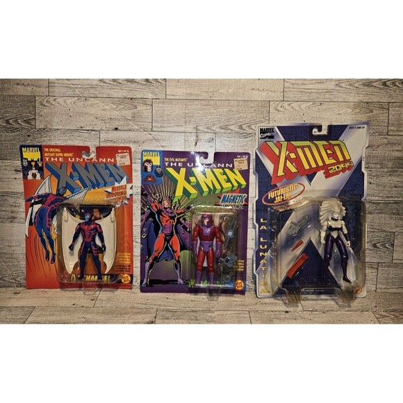 Vintage Marvel Legends The Uncanny X-Men Retro Figure Lot. Magneto, Archangel - Picture 1 of 11